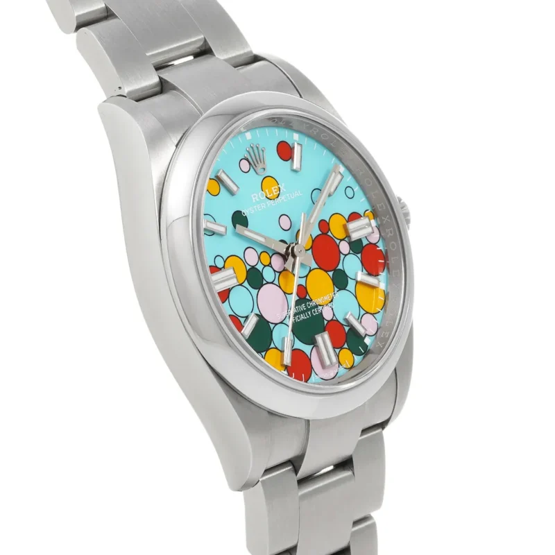 Rolex Oyster Perpetual 41 Turquoise Celebration Dial Ref.1260000 - Image 4