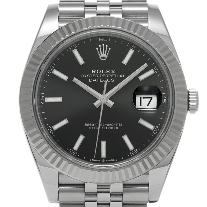 Rolex Dayjust 41 126334 Glossy Black Men's Watch - Image 5